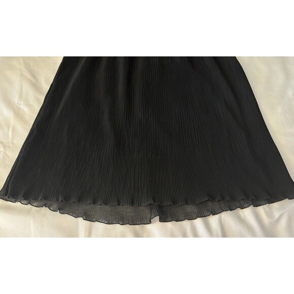 LANE BRYANT Pleated Sleeveless Black Midi Dress Women 16 Sequins Event Formal - Picture 7 of 12